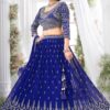 Impressive Royal Blue Designer Bridal Lehenga Choli for Wedding and Reception