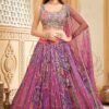 Royal Chinnon Designer Indo-Western Lehenga Choli for Engagement, Reception, and Pre-Wedding Shoot