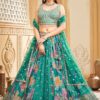 Aesthetic Rama Designer Indo-Western Lehenga Choli for Engagement, Reception, and Pre-Wedding Shoot