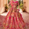 Breathtaking Pink and Peach Designer Bridal Lehenga Choli for Wedding and Reception