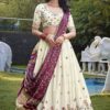 Ethnic Off-White Designer Lehenga Choli for Festivals, Sangeet, and Parties