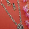 Dazzling Silver Designer Necklace Set for Festivals, Sangeet, and Parties