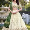Lovely Off-White Designer Lehenga Choli for Festivals, Sangeet, and Parties