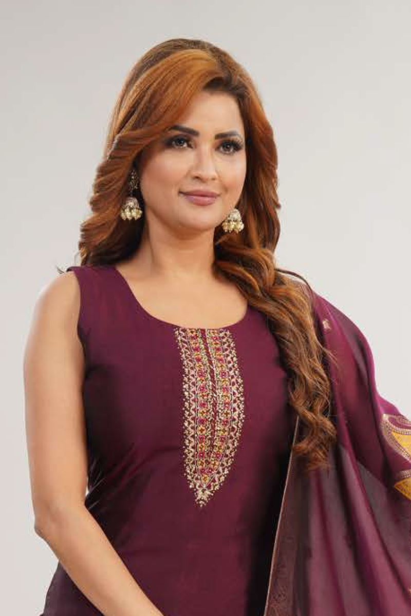 Charismatic Maroon Designer Straight Cut Suit for Festivals, Sangeet, and Parties