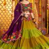 Fascinating Viscose Cotton Designer Navratri Lehenga Choli for Garba Dance and Festival Celebrations