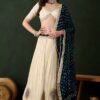 Exuberant Off-White Designer Wedding Lehenga Choli for Wedding, Reception, and Sangeet