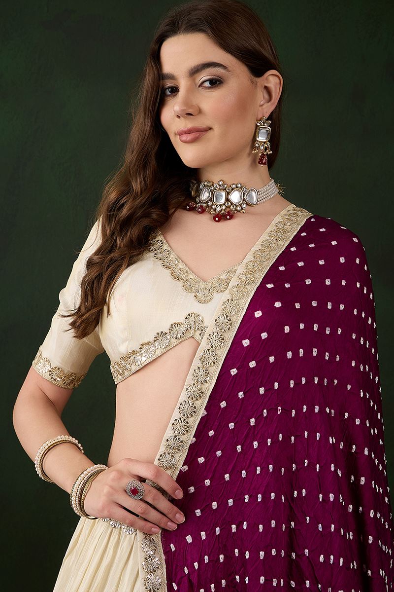 Flawless Off-White Designer Wedding Lehenga Choli for Wedding, Reception, and Sangeet