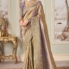 Flamboyant Silk Designer Saree for Engagement, Wedding, and Reception