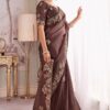 Pretty Tissue Silk Designer Saree for Wedding, Reception, and Sangeet