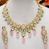 Magnificent Baby Pink Designer Wedding Necklace Set for Engagement, Wedding, and Reception