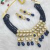 Magnificent Navy Blue Designer Necklace Set for Festivals, Sangeet, and Parties