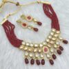 Flamboyant Maroon Designer Necklace Set for Wedding, Sangeet, and Parties