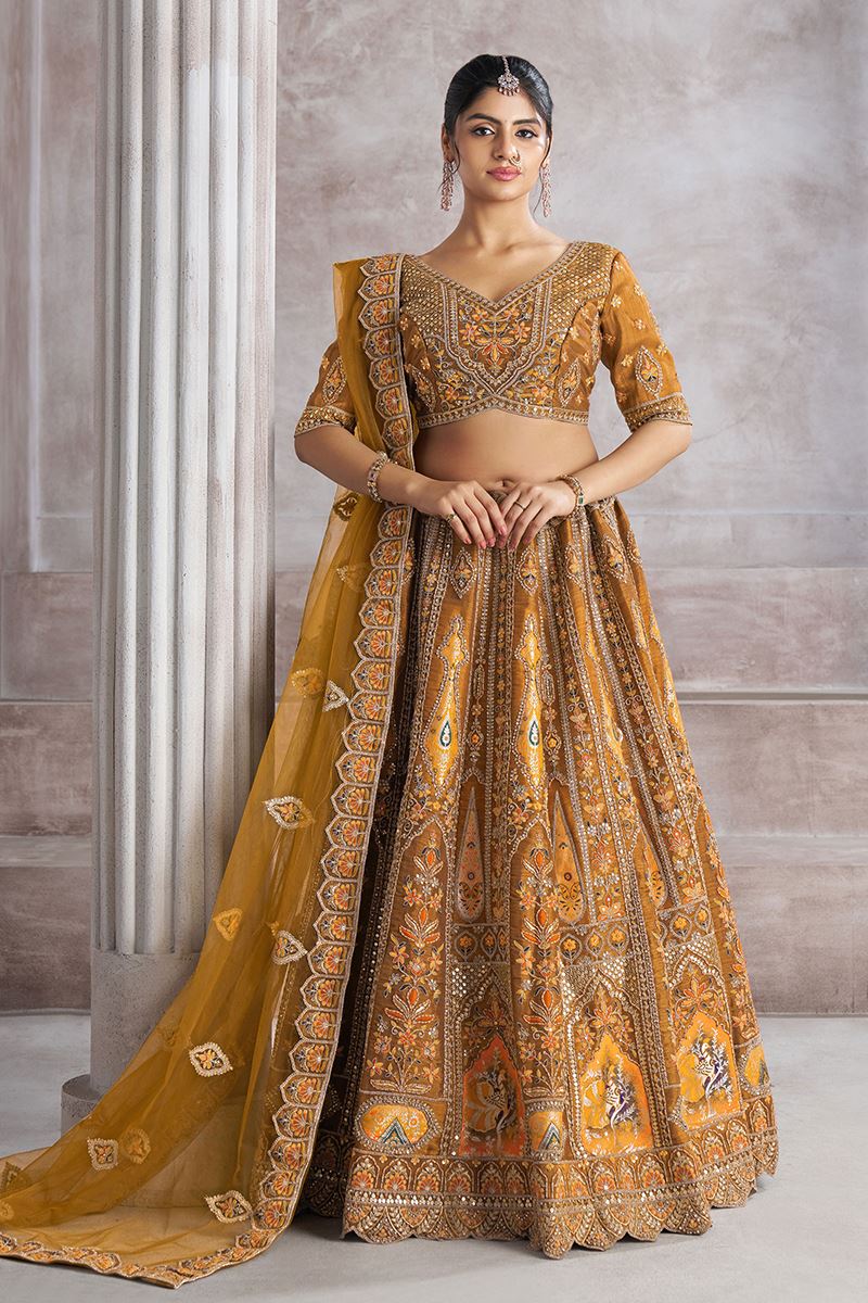 Royal Designer Bridal Lehenga Choli for Haldi, Wedding, and Reception