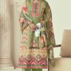 Fascinating Designer Straight Cut Suit for Festivals, Sangeet, and Parties (Unstitched suit)