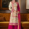 Ethnic Pink Designer Straight Cut Suit for Festivals, Sangeet, and Parties
