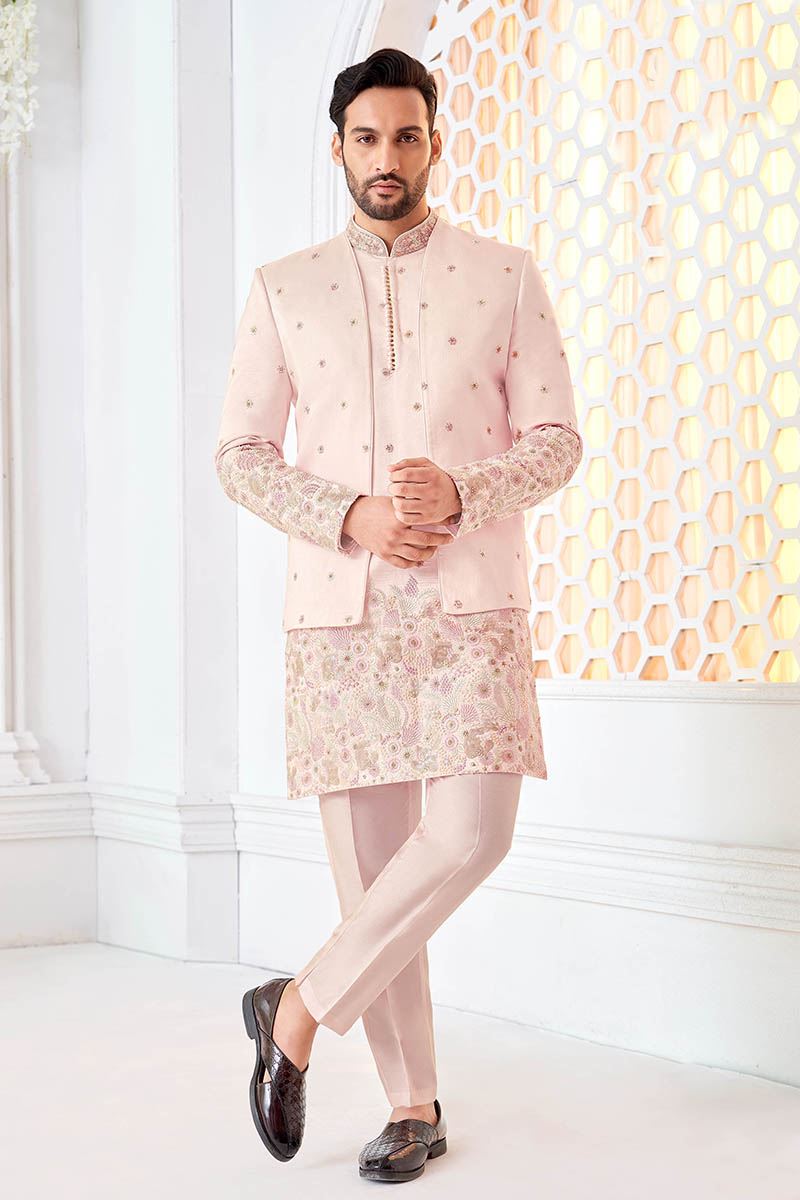 Captivating Designer Men’s Indo-Western Sherwani for Engagement, Reception, and Sangeet