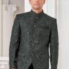 Dashing Grey and Black Designer Men’s Bandhgala for Engagement, Reception, and Sangeet