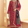 Charming Dola Silk Jacquard Designer Straight Cut Suit for Festivals, Sangeet, and Parties (Unstitched suit)