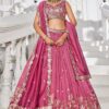Enticing Rose Gold Designer Indo-Western Lehenga Choli for Engagement, Reception, and Sangeet