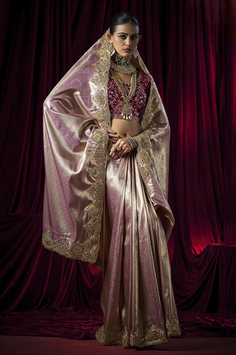 Exquisite Silk Designer Saree for Wedding and Reception