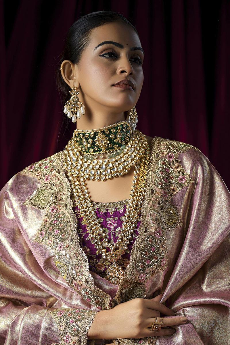 Exquisite Silk Designer Saree for Wedding and Reception