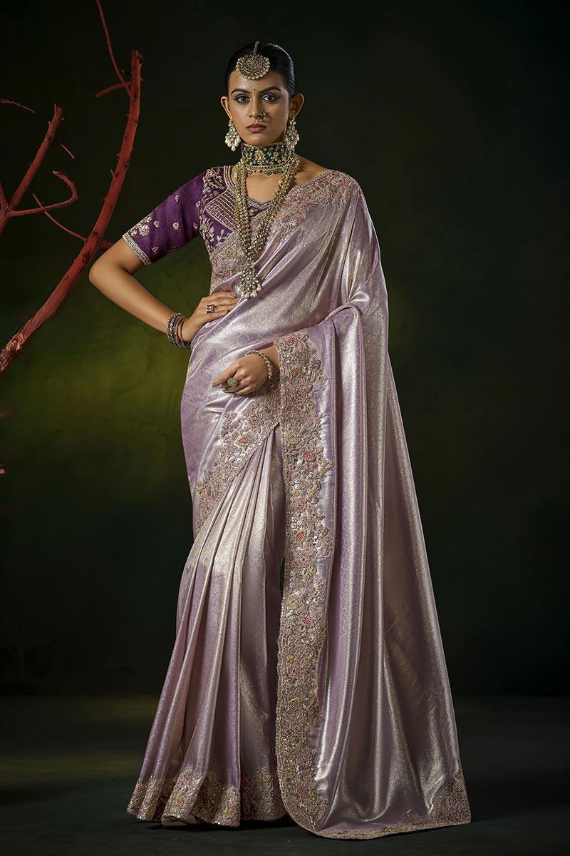 Breathtaking Silk Designer Saree for Wedding and Reception