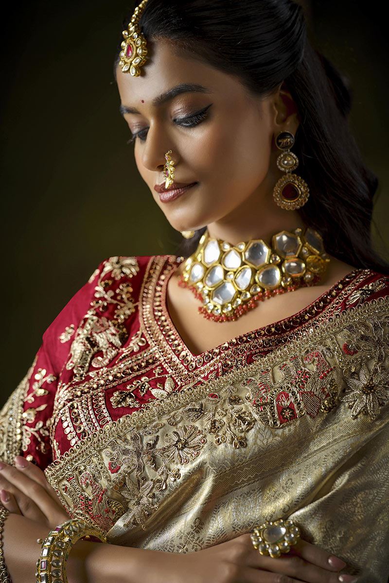 Trendy Silk Designer Saree for Wedding and Reception