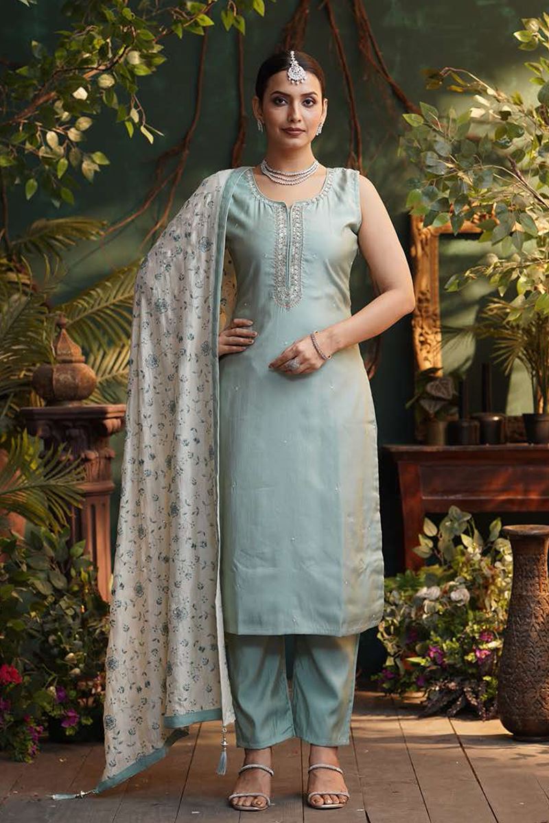 Royal Designer Straight Cut Suit for Festivals, Sangeet, and Parties