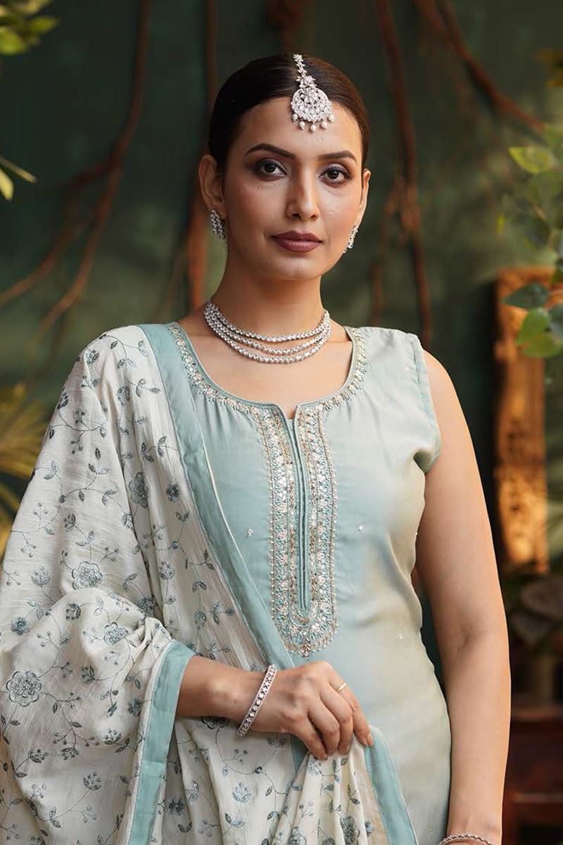 Royal Designer Straight Cut Suit for Festivals, Sangeet, and Parties