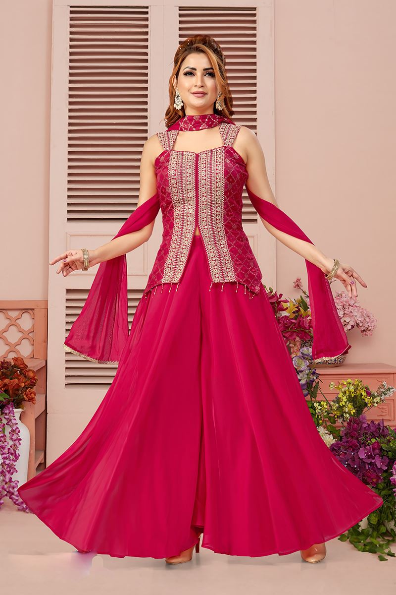 Appealing Designer Palazzo Suit for Reception, Sangeet, and Parties