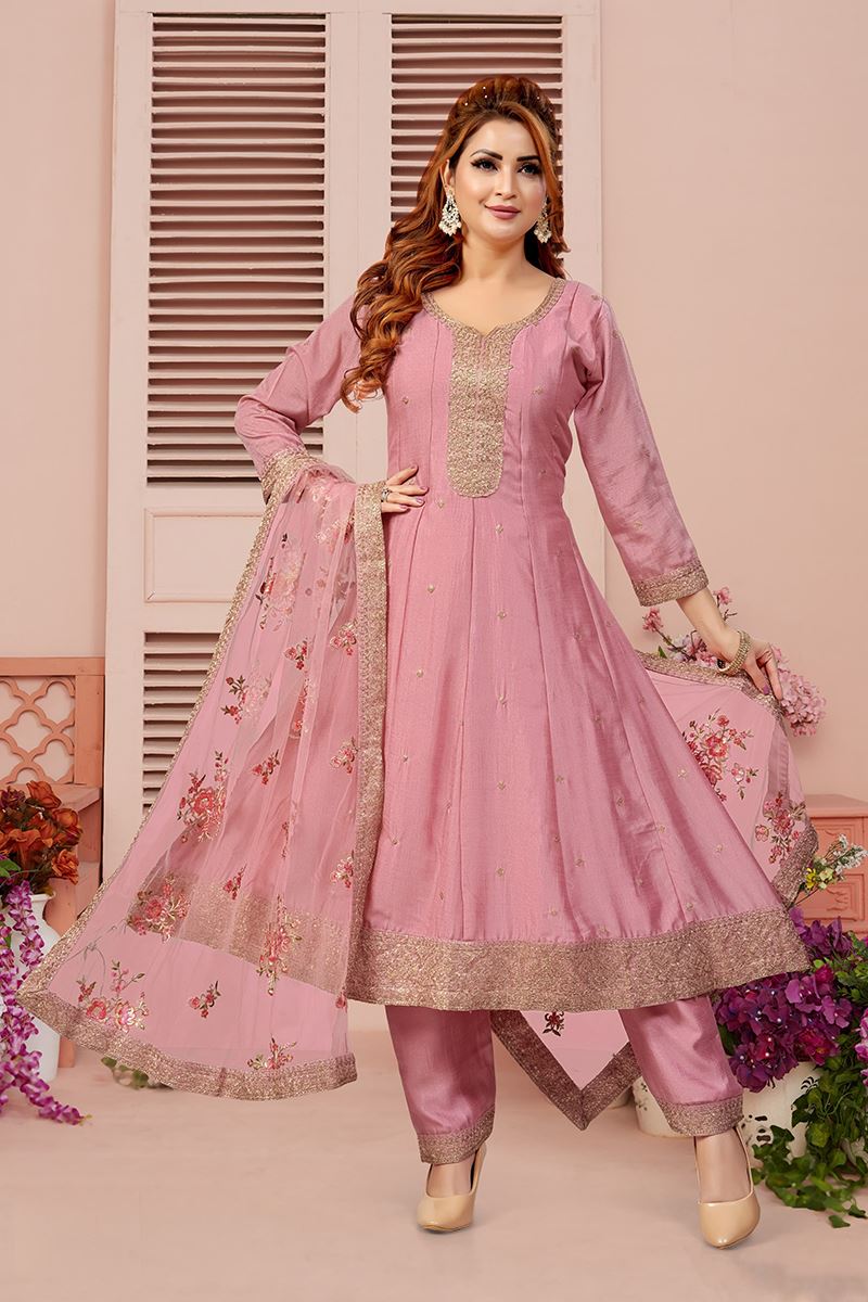 Flawless Designer Anarkali Suit for Engagement, Reception, Festivals