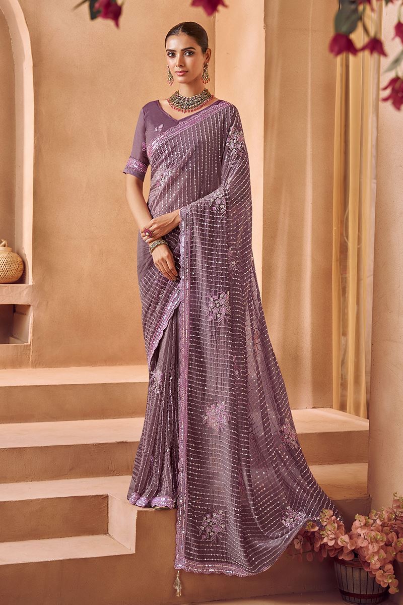 Impressive Tissue Silk Designer Saree for Engagement, Sangeet, and Parties