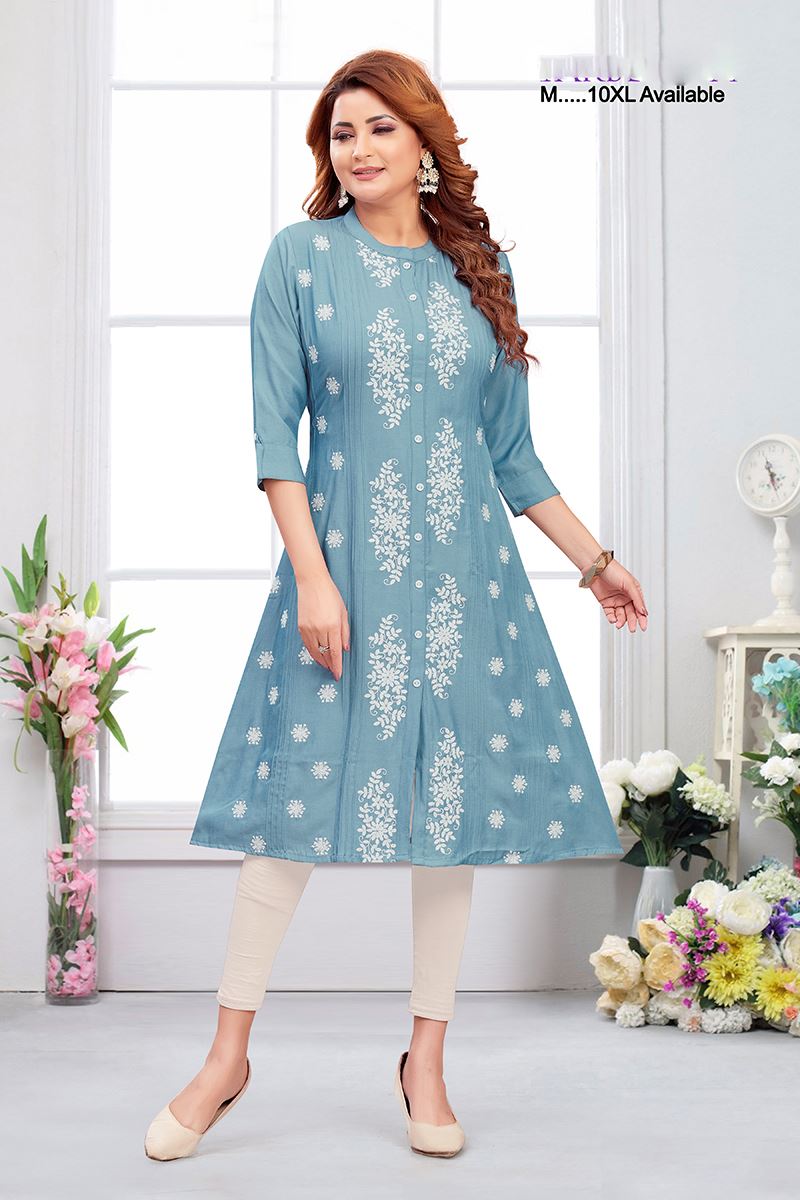 Spectacular Denim Designer Kurti for Festivals, Sangeet, and Parties