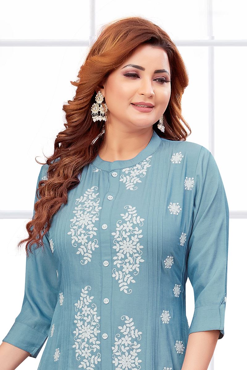 Spectacular Denim Designer Kurti for Festivals, Sangeet, and Parties