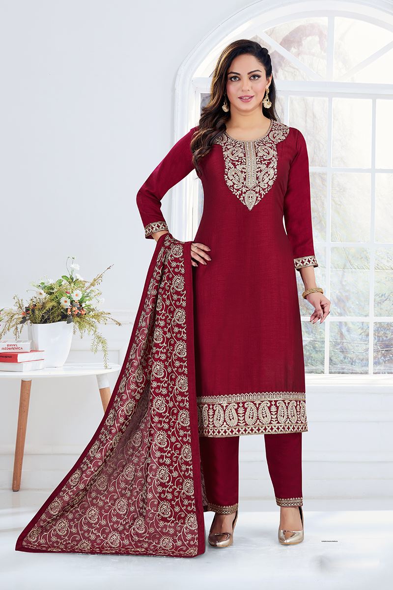 Alluring Designer Straight Cut Suit for Wedding, Reception, and Sangeet
