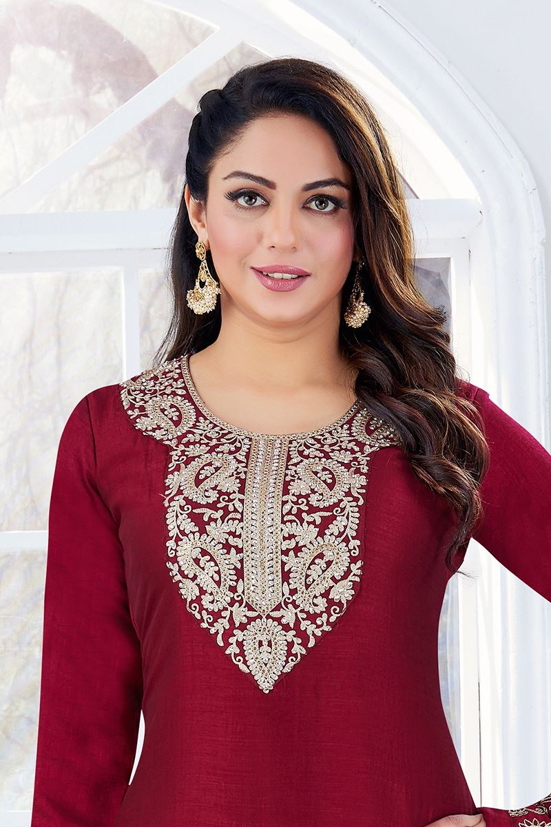 Alluring Designer Straight Cut Suit for Wedding, Reception, and Sangeet