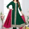 Flawless Chanderi Designer Anarkali Suit for Mehendi, Wedding, and Reception