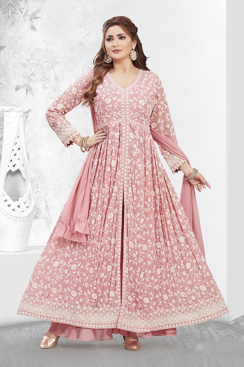 Stunning Georgette Designer Anarkali Suit for Festivals, Sangeet, and Parties
