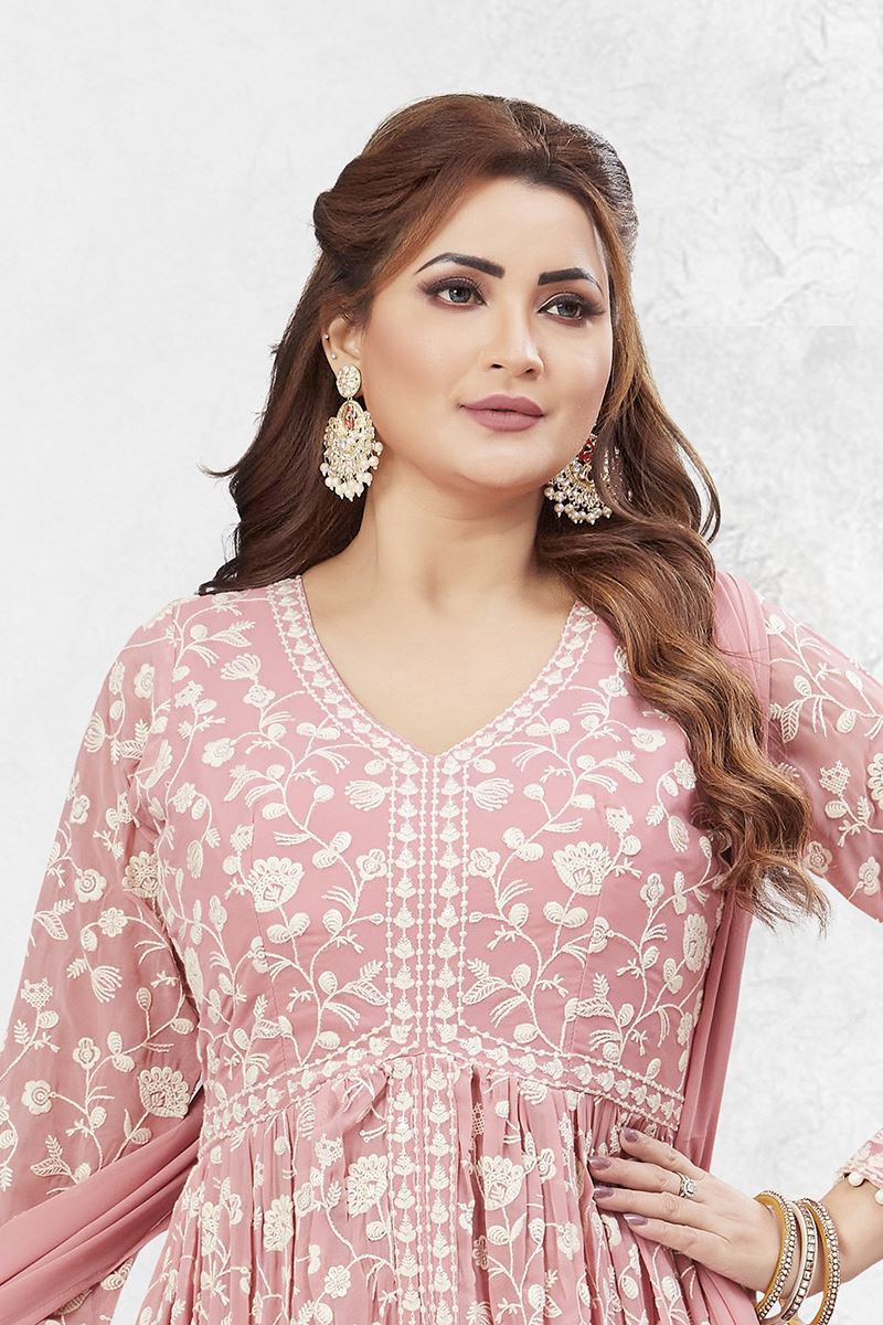 Stunning Georgette Designer Anarkali Suit for Festivals, Sangeet, and Parties