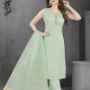 Fashionable Designer Straight Cut Suit for Festivals, Sangeet, and Parties