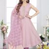 Flamboyant Jacquard Designer Anarkali Suit for Festivals, Sangeet, and Parties