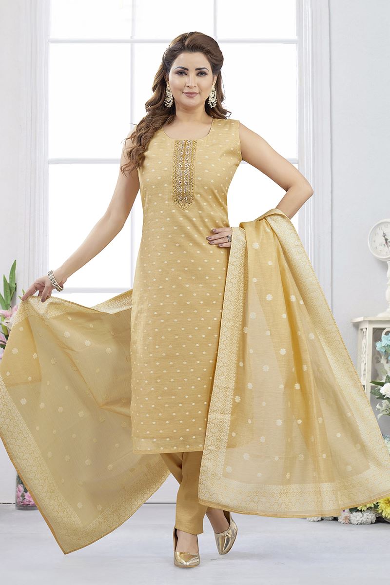 Pretty Designer Straight Cut Suit for Haldi, Sangeet, and Parties