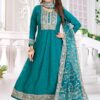 Pretty Chanderi Silk Designer Anarkali Suit for Festivals, Sangeet, and Parties