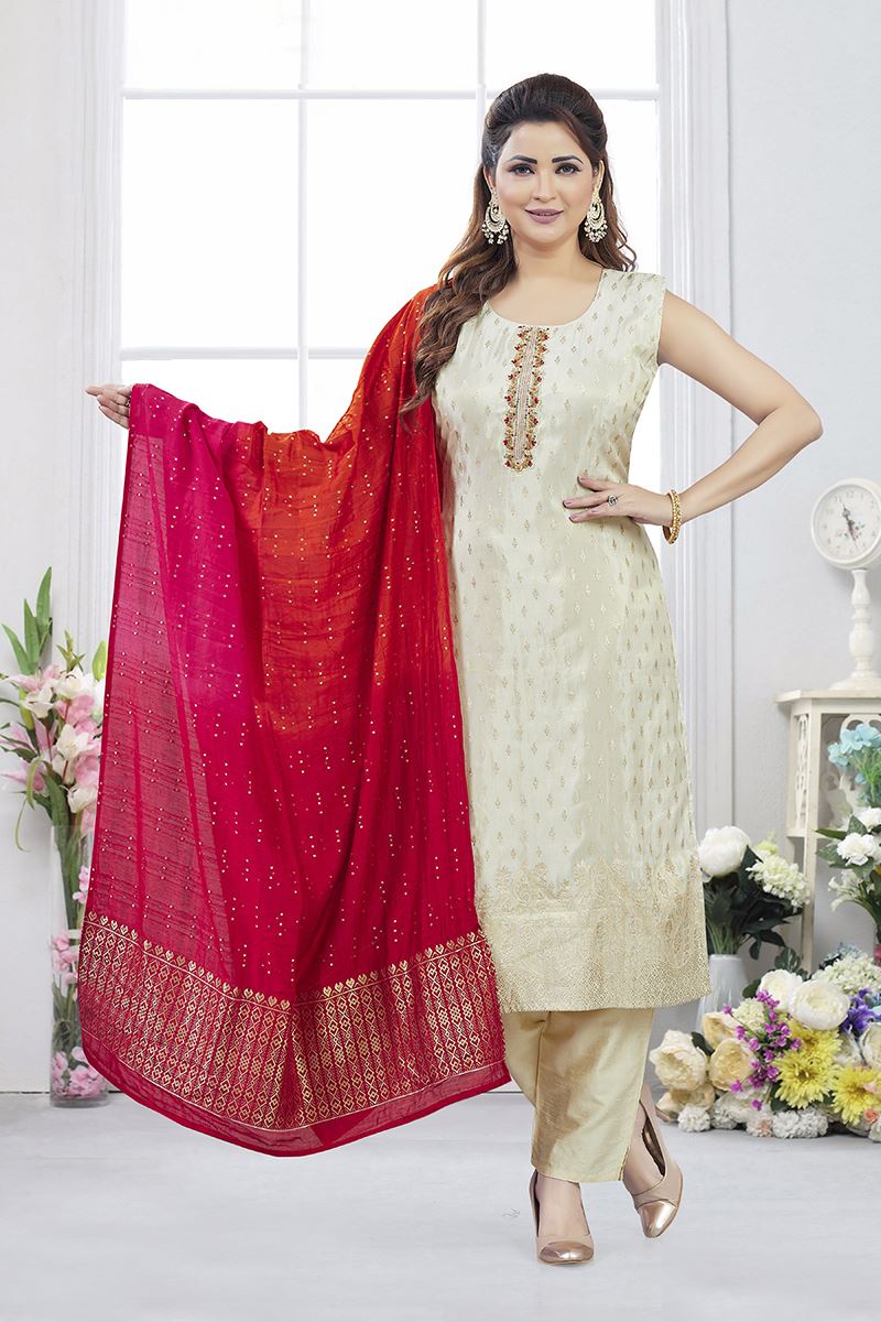 Exuberant Designer Straight Cut Suit for Festivals, Sangeet, and Parties
