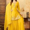 Ethnic Yellow Designer Palazzo Suit for Haldi, Festivals, and Sangeet