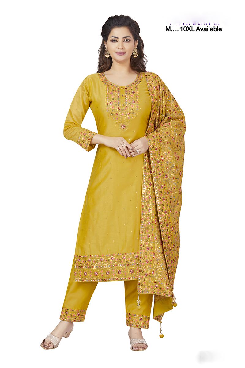 Glamorous Designer Straight Cut Suit for Haldi, Festivals, and Sangeet