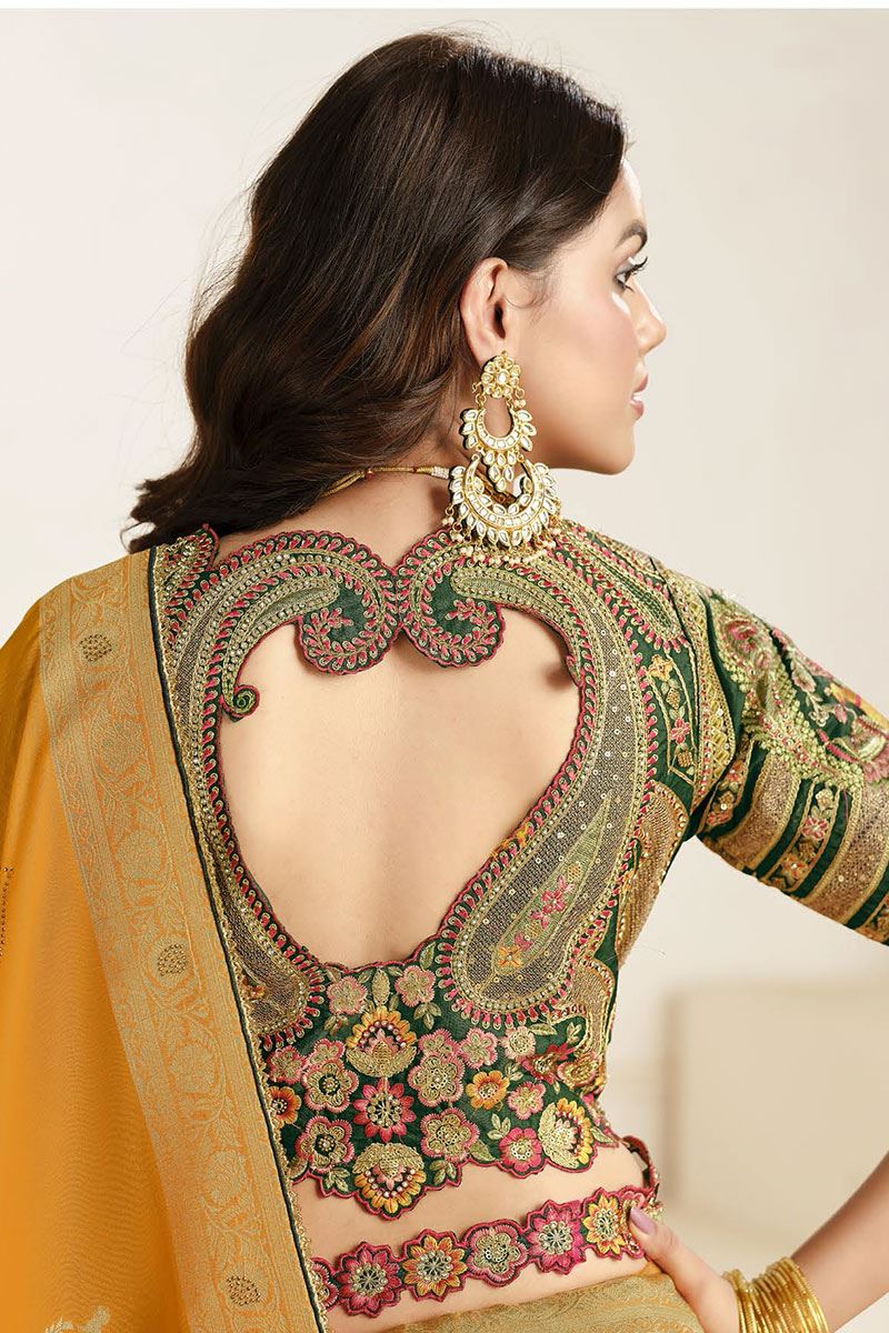 Surreal Silk Designer Saree for Wedding, Reception, and Haldi