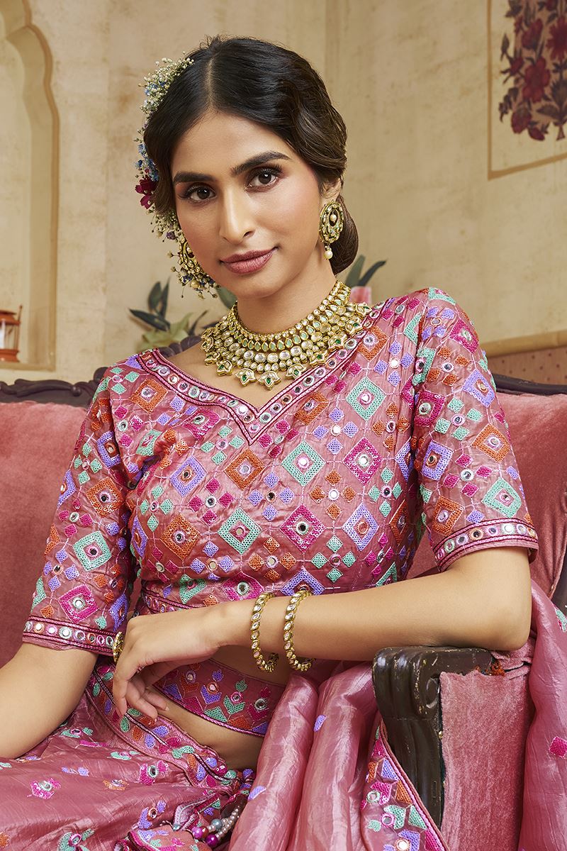 Marvelous Organza Designer Bridal Lehenga Choli for Engagement and Reception