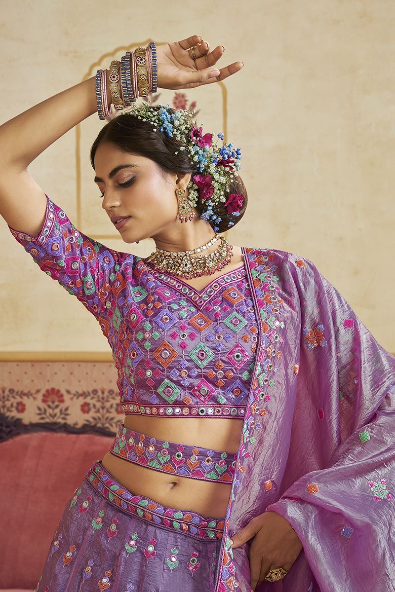 Charming Organza Designer Bridal Lehenga Choli for Engagement and Reception