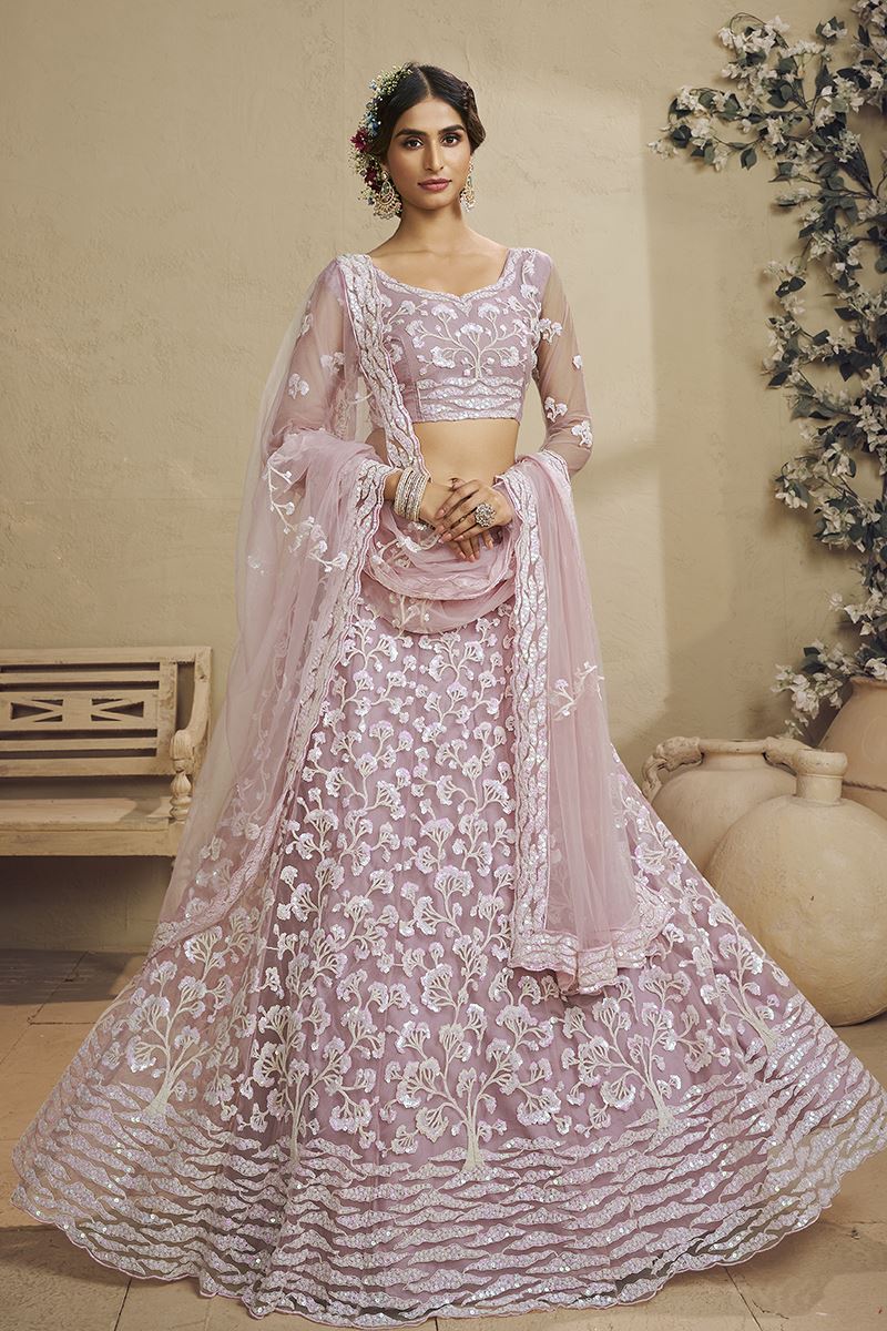 Delightful Net Designer Bridal Lehenga Choli for Engagement and Reception